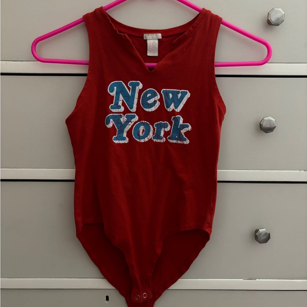 💙4/$16 New York girls bodysuit size:11-12
